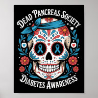 Dead Pancreas Society Chemise Sugar Skull Diabète