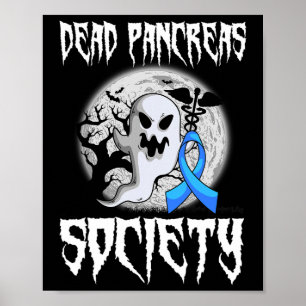 Affiche Dead Pancreas Society Diabète Halloween Diabétique