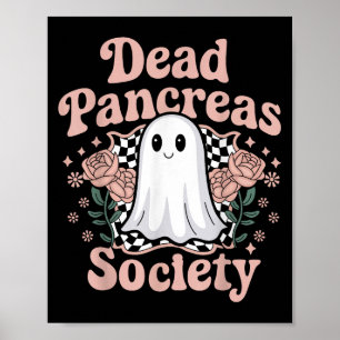 Affiche Dead Pancreas Society Funny Ghost Diabetes