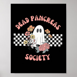 Affiche Dead Pancreas Society Funny Ghost Diabetes