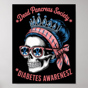 Affiche Dead Pancreas Society Shirt Funny Diabetes Award