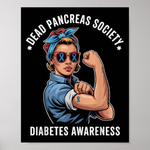 Affiche Dead Pancreas Society Shirt Funny Diabetes Award