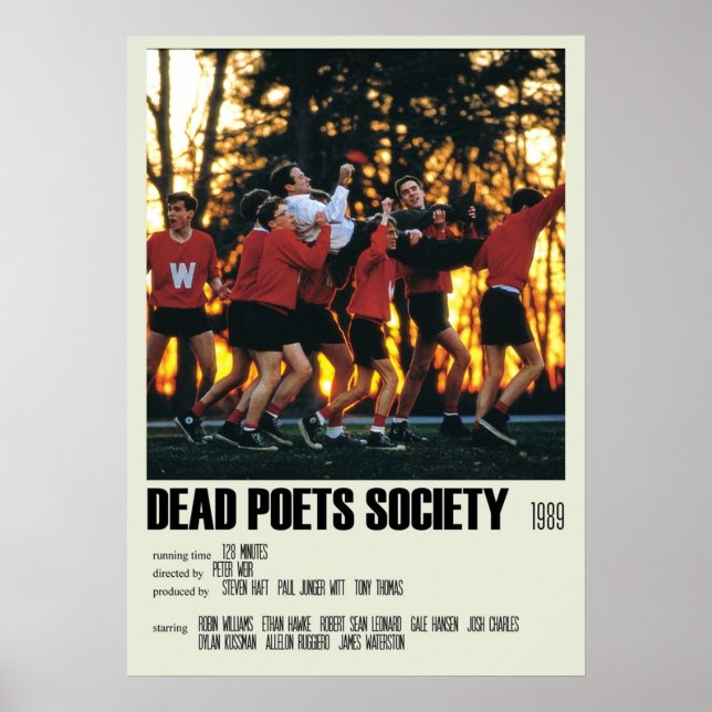Affiche Dead Poets Society Alternative Art Movie Large 3 (Devant)