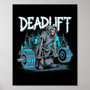 Affiche Deadlift Skeleton Cadeau Fitness Goth Tarot Card G