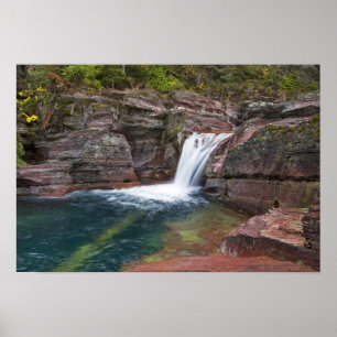 Affiche Deadwood Falls sur Reynolds Creek en automne à
