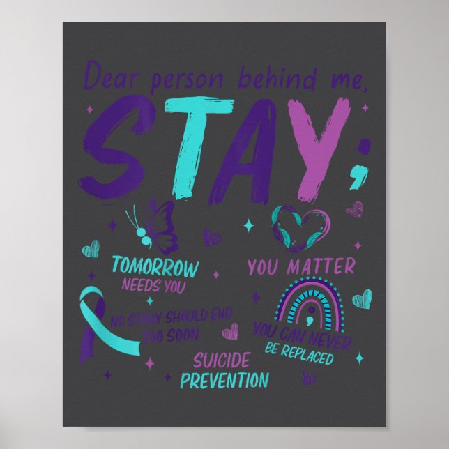 Affiche Dear Person Behind Me You Suicide Awareness  (Devant)