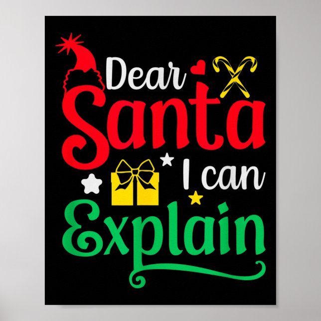 Affiche Dear Santa I Can Explain Funny Christmas  (Devant)