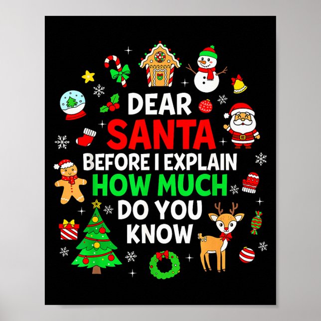 Affiche Dear Santa I Can Explain Funny Christmas Matching  (Devant)