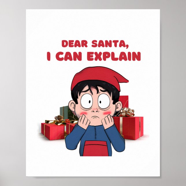 Affiche Dear Santa, I Can Explain Guilty Christmas Design (Devant)