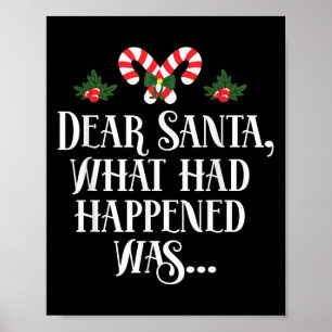 Affiche Dear Santa What Had Happened Was