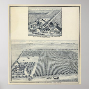 Affiche Deardorff et Centennial Vineyards, Californie
