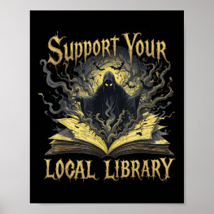 Affiche Death Gothic Support Your Local Library Lovers Boo