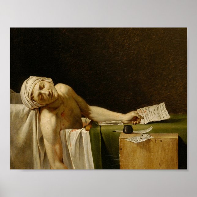 Affiche Death of Marat by Jacques-Louis David (Devant)