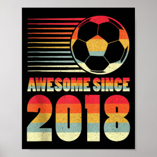 Affiche Débardeur anniversaire 8 ans de foot Awesome Since