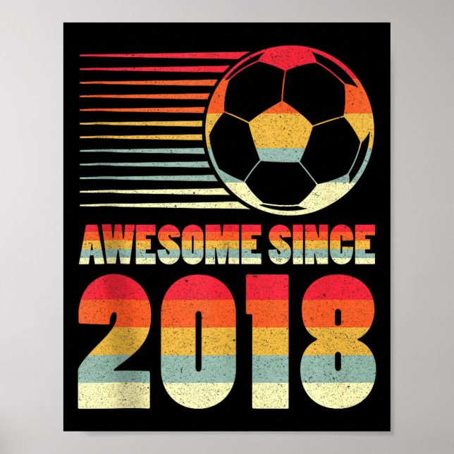 Affiche Débardeur anniversaire 8 ans de foot Awesome Since (Devant)