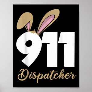 Affiche Débardeur de Pâques pour dispatcher 911