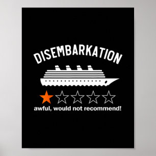 Affiche Débarquement affreux, je ne recommanderais pas