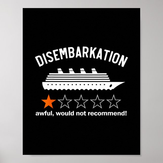 Affiche Débarquement affreux, je ne recommanderais pas (Devant)