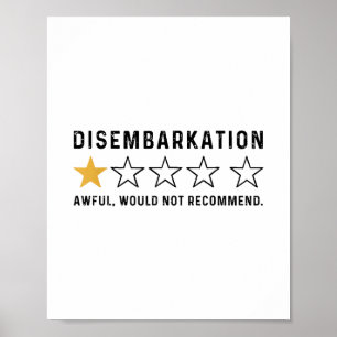 Affiche Débarquement affreux, je ne recommanderais pas, dr