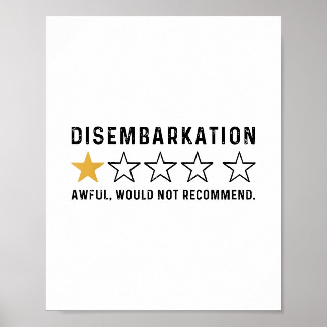 Affiche Débarquement affreux, je ne recommanderais pas, dr (Devant)
