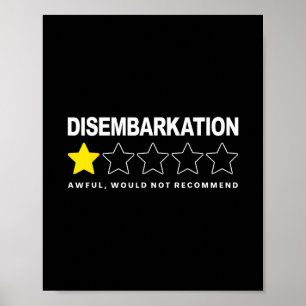 Affiche Débarquement affreux, je ne recommanderais pas la