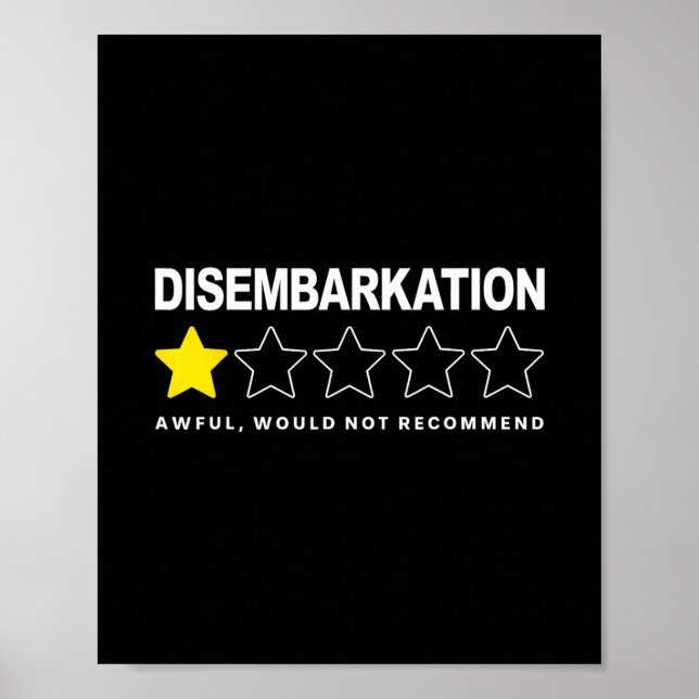 Affiche Débarquement affreux, je ne recommanderais pas la  (Devant)