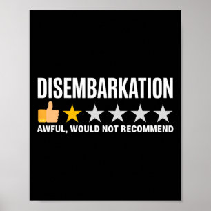Affiche Débarquement Affreux Ne Recommanderait Pas Drôle C