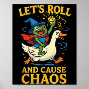 Affiche Débarquons Et Semons Le Chaos Grenouille Magicien
