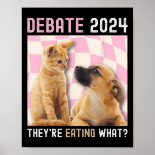 Affiche Débat Élection 2024 Animaux de compagnie Chien Cha