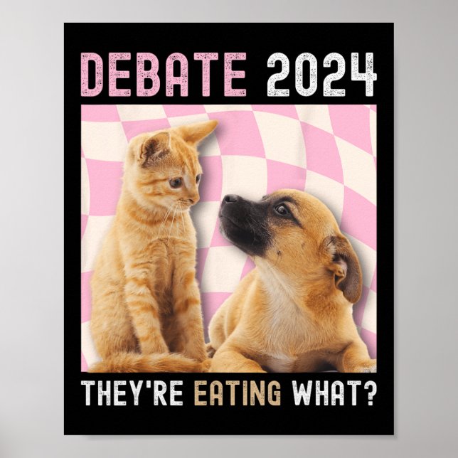 Affiche Débat Élection 2024 Animaux de compagnie Chien Cha (Devant)