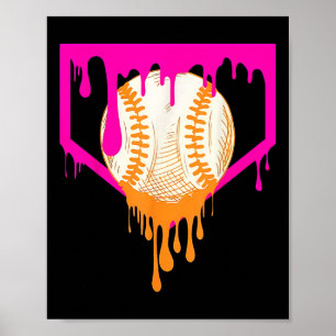 Affiche Débit De Baseball Pour Garçons Ice Cream Drip Jeun