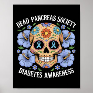Affiche Debout Pancreas Society Sugar Diabetes Sensibilisa