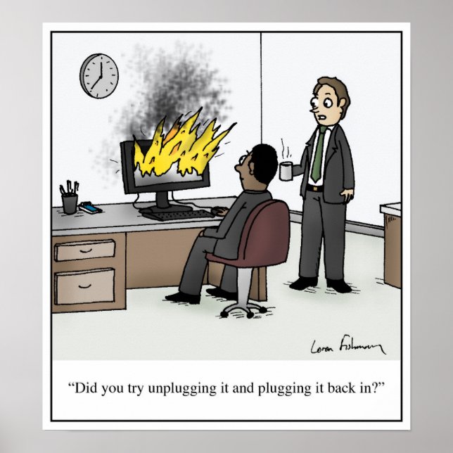 Affiche Débranchez et rebranchez-le dans le dessin animé (Devant)