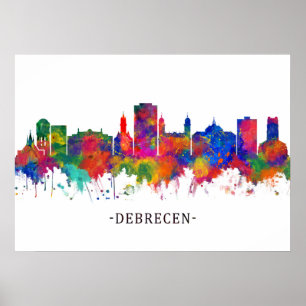 Affiche Debrecen Hungary Skyline