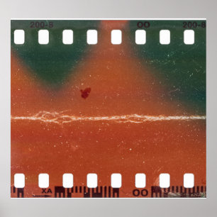 Affiche Début de bande de film de 35 mm, rayures cool.