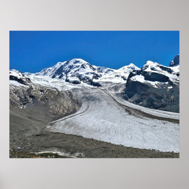 Affiche Début du glacier Gornergrat (Devant)