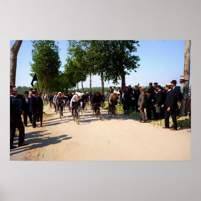 Affiche Début du premier Tour de France vers 1903 (Devant)