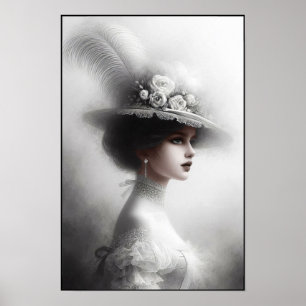 Affiche Débutante victorienne en élégance blanche