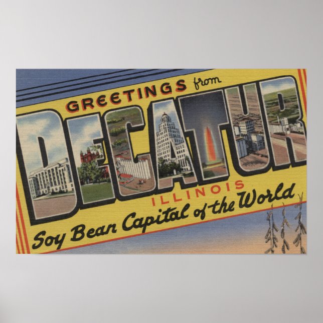 Affiche Decatur, Illinois (Soy Bean Capital) (Devant)