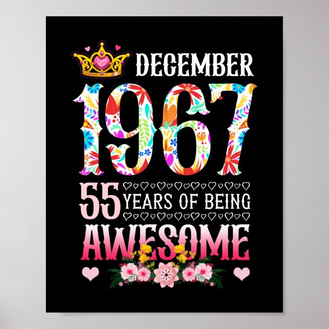 Affiche Décembre 1967 55e anniversaire 55 ans étonnant Flo (Devant)