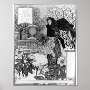 Affiche Décembre - Eugene Grasset - 1895