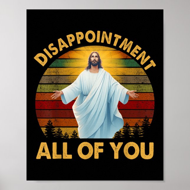 Affiche Déception Rétro Vous Tous Chrétien Jésus Hu (Devant)