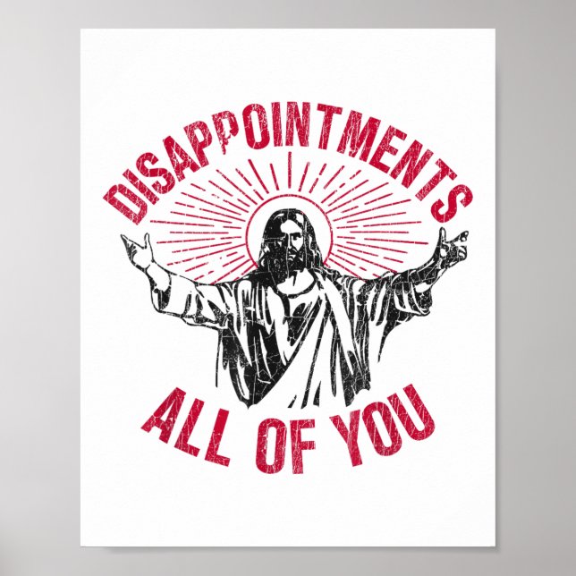 Affiche Déceptions Vous Tous Jésus Étalez L'Humour De La M (Devant)