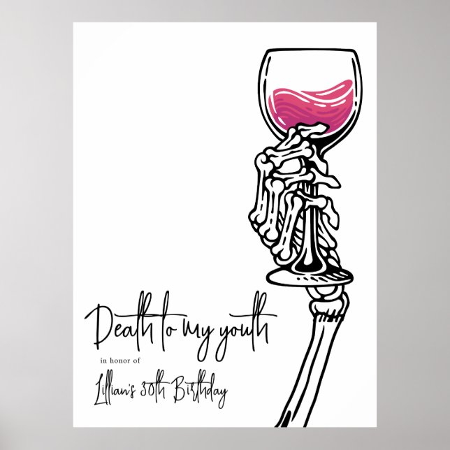 Affiche Décès à mon invitation anniversaire de jeunesse (Devant)