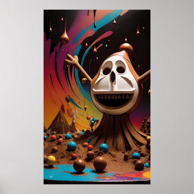 Affiche Décès au chocolat - Ken Gage Surreal Art (Devant)