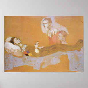Affiche Décès de l'arlequin par Pablo Picasso (1906)