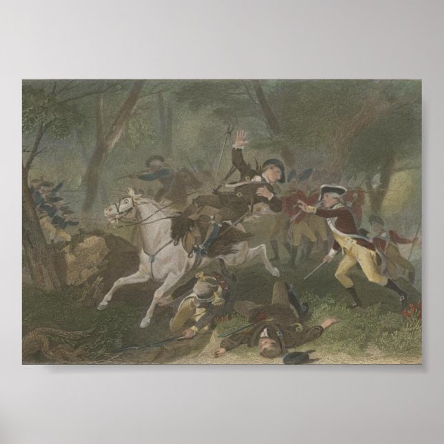 Affiche Décès de Patrick Ferguson à King's Mountain (Devant)