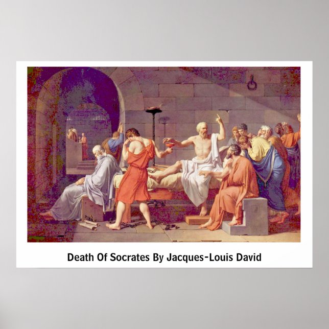 Affiche Décès De Socrate Par Jacques-Louis David (Devant)