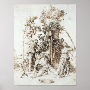 Affiche Décès d'Orphée - Albrecht Durer - c1497