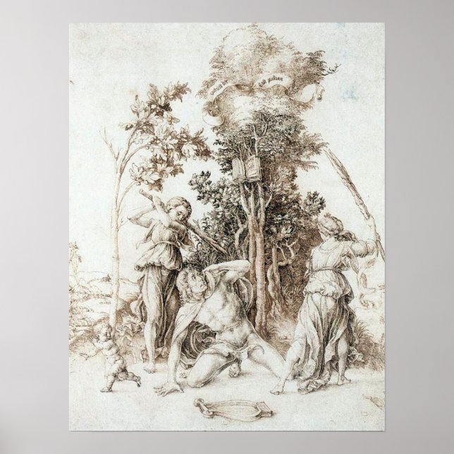 Affiche Décès d'Orphée - Albrecht Durer - c1497 (Devant)